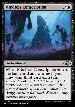 (101) Magic The Gathering Modern Horizons 3 Single: Mindless Conscription Holo Uncommon
