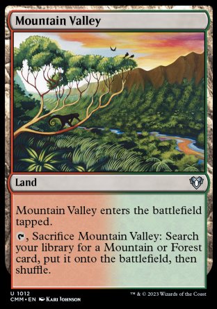 (1012) Magic The Gathering Commander Masters: Extras Single: Mountain Valley Uncommon