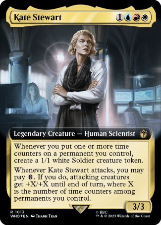 (1013) Magic The Gathering Universes Beyond: Doctor Who: Extras Single: Kate Stewart (V.3) Holo Rare