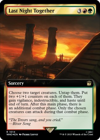 (1014) Magic The Gathering Universes Beyond: Doctor Who: Extras Single: Last Night Together (V.3) Holo Rare
