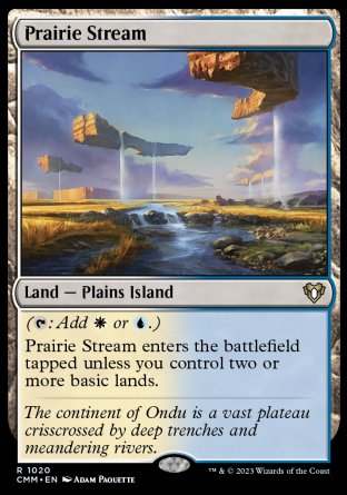 (1020) Magic The Gathering Commander Masters: Extras Single: Prairie Stream Rare