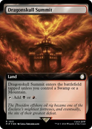 (1021) Magic The Gathering Universes Beyond: Fallout: Extras Single: Dragonskull Summit (V.3) Rare