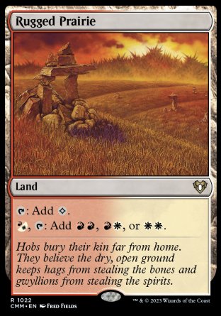 (1022) Magic The Gathering Commander Masters: Extras Single: Rugged Prairie Rare