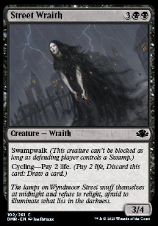 (102) Magic The Gathering Dominaria Remastered Single: Street Wraith Holo Common