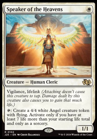 (102) Magic The Gathering Foundations Jumpstart Single: Speaker of the Heavens Rare