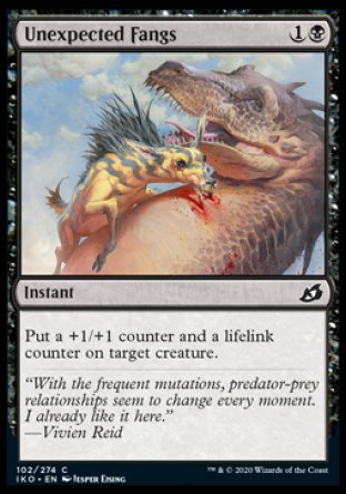(102/274) Magic The Gathering Ikoria: Lair of Behemoths Single: Unexpected Fangs Holo Common