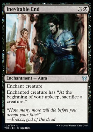 (102/254) Magic The Gathering Theros Beyond Death Single: Inevitable End Holo Uncommon