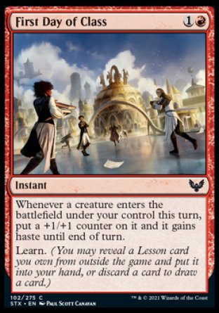 (102) Magic The Gathering Strixhaven: School of Mages Single: First Day of Class Holo Common