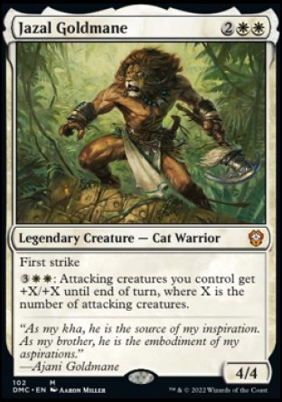(102) Magic The Gathering Commander: Dominaria United Single: Jazal Goldmane Mythic
