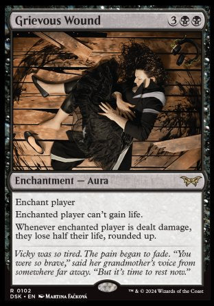 (102) Magic The Gathering Duskmourn: House of Horror Single: Grievous Wound Rare