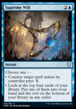 (102/361) Magic The Gathering Commander Legends Single: Supreme Will Holo Uncommon