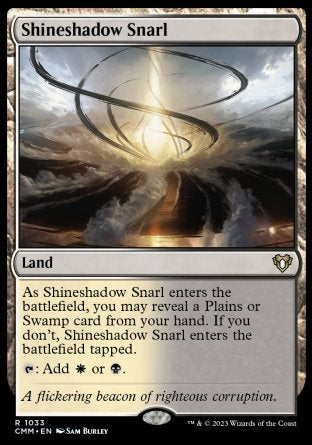 (1033) Magic The Gathering Commander Masters: Extras Single: Shineshadow Snarl Holo Rare