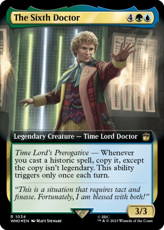 (1034) Magic The Gathering Universes Beyond: Doctor Who: Extras Single: The Sixth Doctor (V.4) Holo Rare