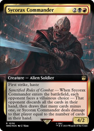(1036) Magic The Gathering Universes Beyond: Doctor Who: Extras Single: Sycorax Commander (V.3) Holo Rare