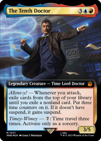 (1037) Magic The Gathering Universes Beyond: Doctor Who: Extras Single: The Tenth Doctor (V.4) Holo Mythic