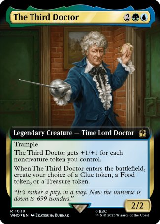 (1038) Magic The Gathering Universes Beyond: Doctor Who: Extras Single: The Third Doctor (V.4) Holo Rare