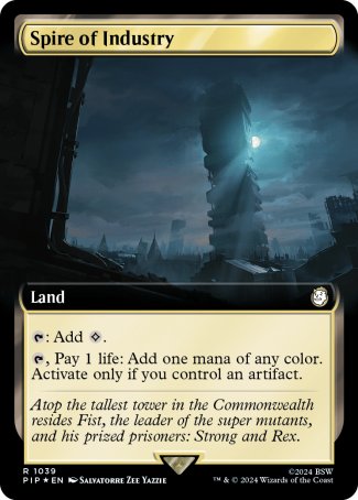 (1039) Magic The Gathering Universes Beyond: Fallout: Extras Single: Spire of Industry (V.3) Holo Rare