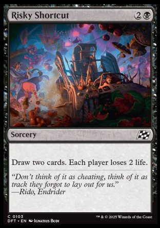 (103) Magic The Gathering Aetherdrift Single: Risky Shortcut Holo Common