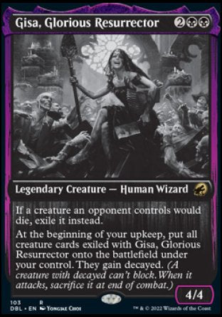 (103) Magic The Gathering Innistrad: Double Feature Single: Gisa, Glorious Resurrector Holo Rare