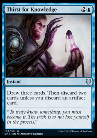 (103/361) Magic The Gathering Commander Legends Single: Thirst for Knowledge Holo Uncommon