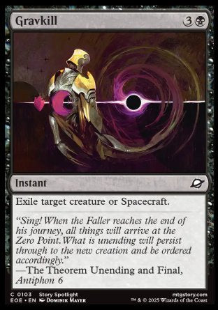 (103) Magic The Gathering Edge of Eternities Single: Gravkill Holo Common