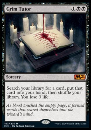 (103) Magic The Gathering Core 2021: Promos Single: Grim Tutor (V.1) Mythic