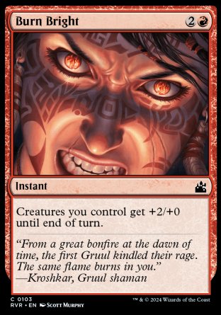 (103) Magic The Gathering Ravnica Remastered Single: Burn Bright Common