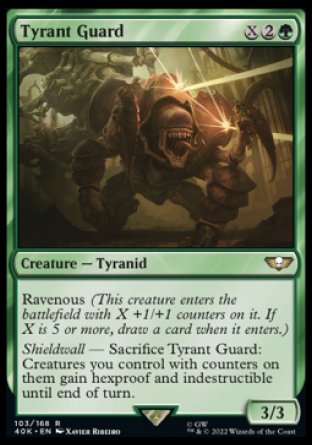 (103) Magic The Gathering Universes Beyond: Warhammer 40000 Single: Tyrant Guard Holo Rare