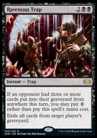 (103/332) Magic The Gathering Double Masters Single: Ravenous Trap Holo Rare