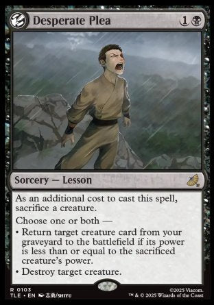 (103) Magic The Gathering Magic: The Gathering | Avatar: The Last Airbender: Eternal Single: Desperate Plea (V.1) Holo Rare