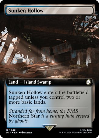 (1042) Magic The Gathering Universes Beyond: Fallout: Extras Single: Sunken Hollow (V.3) Rare