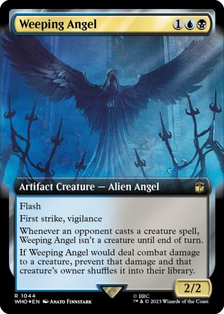(1044) Magic The Gathering Universes Beyond: Doctor Who: Extras Single: Weeping Angel (V.4) Holo Rare