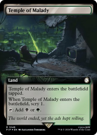 (1048) Magic The Gathering Universes Beyond: Fallout: Extras Single: Temple of Malady (V.3) Rare