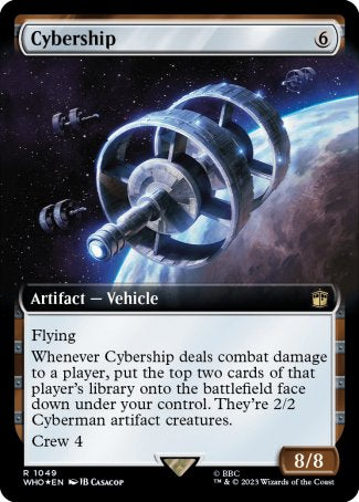 (1049) Magic The Gathering Universes Beyond: Doctor Who: Extras Single: Cybership (V.3) Holo Rare