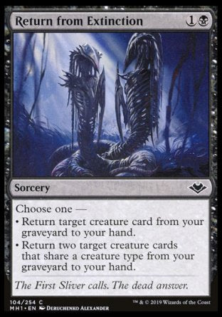 (104/254) Magic The Gathering Modern Horizons Single: Return from Extinction Common