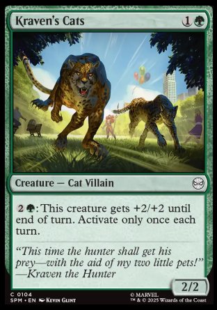 (104) Magic The Gathering Magic: The Gathering | Marvel's Spider-Man Single: Kraven's Cats Common