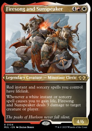 (104) Magic The Gathering Multiverse Legends Single: Firesong and Sunspeaker (V.2) Holo Rare