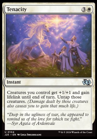 (104) Magic The Gathering Foundations Jumpstart Single: Tenacity Uncommon