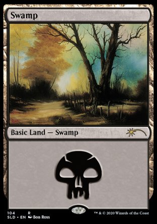 (104) Magic The Gathering Secret Lair Drop Series Single: Swamp (V.2) Land