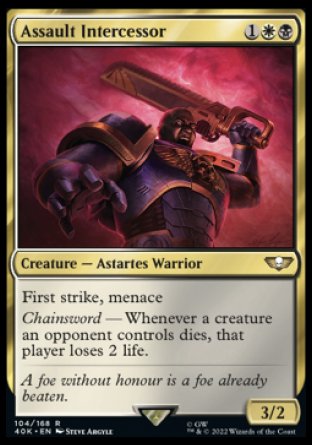 (104) Magic The Gathering Universes Beyond: Warhammer 40000 Single: Assault Intercessor Holo Rare