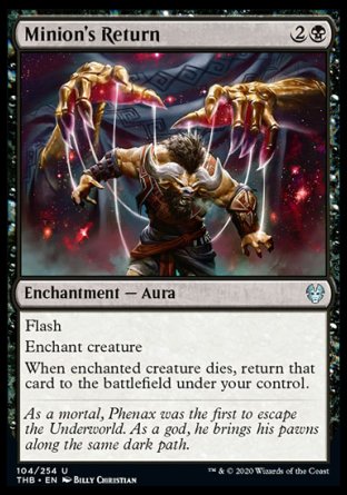 (104/254) Magic The Gathering Theros Beyond Death Single: Minion's Return Holo Uncommon