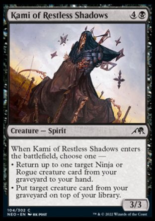 (104) Magic The Gathering Kamigawa: Neon Dynasty Single: Kami of Restless Shadows Common