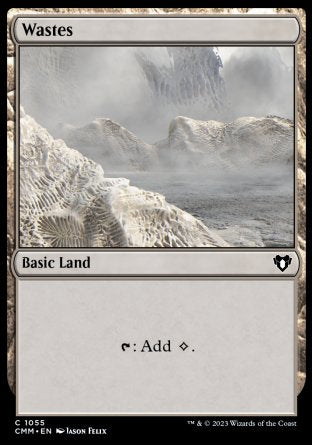 (1055) Magic The Gathering Commander Masters: Extras Single: Wastes (V.1) Common