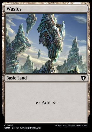 (1056) Magic The Gathering Commander Masters: Extras Single: Wastes (V.2) Common