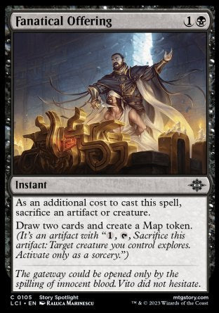 (105) Magic The Gathering The Lost Caverns of Ixalan Single: Fanatical Offering Holo Common