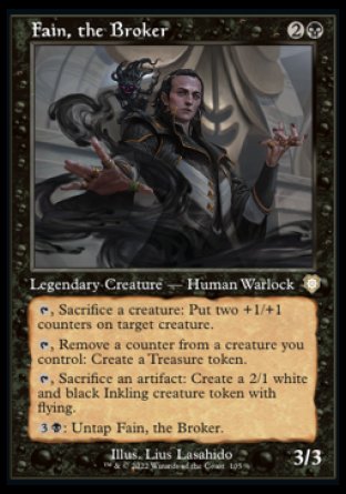 (105) Magic The Gathering Commander: The Brothers' War Single: Fain, the Broker Rare