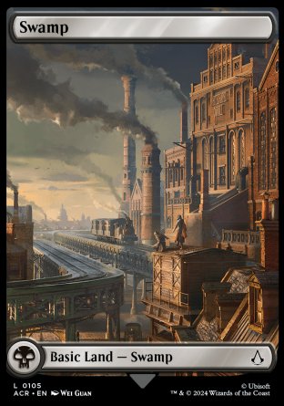 (105) Magic The Gathering Universes Beyond: Assassin's Creed Single: Swamp (V.1) Land