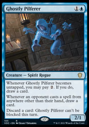 (105) Magic The Gathering Commander: Innistrad: Crimson Vow Single: Ghostly Pilferer Rare
