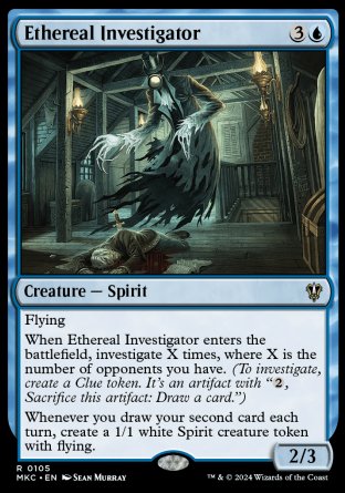 (105) Magic The Gathering Commander: Murders at Karlov Manor Single: Ethereal Investigator Rare