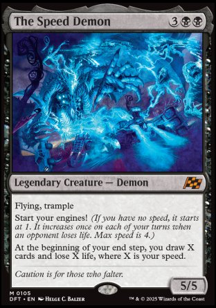 (105) Magic The Gathering Aetherdrift Single: The Speed Demon Holo Mythic